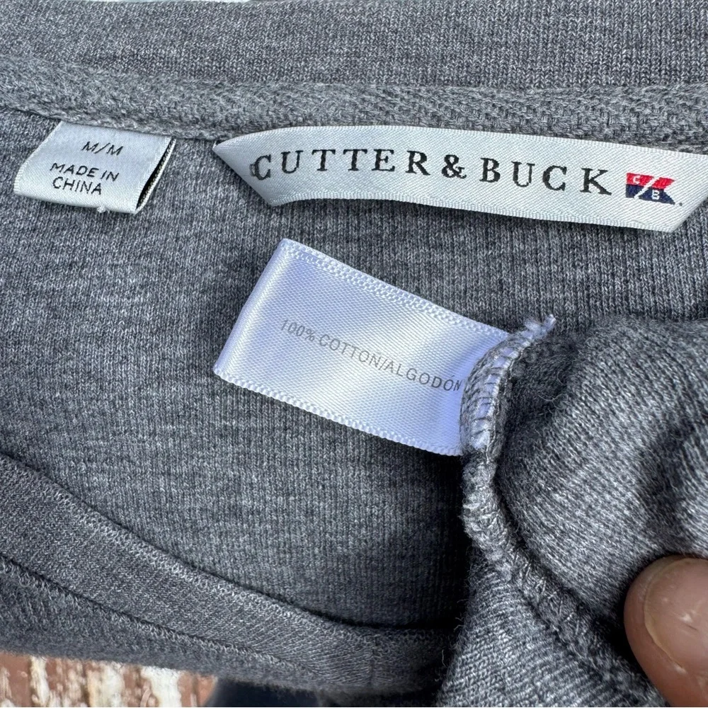 Cutter & Buck Men's Gray V-Neck Sweater - Picture 5 of 6